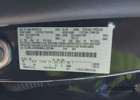 2021 Lincoln Corsair Reserve z USA, uszkodzony, nr VIN 5LMCJ2D96MUL02740